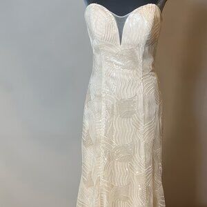 Private Label by G champagne wedding dress size 8